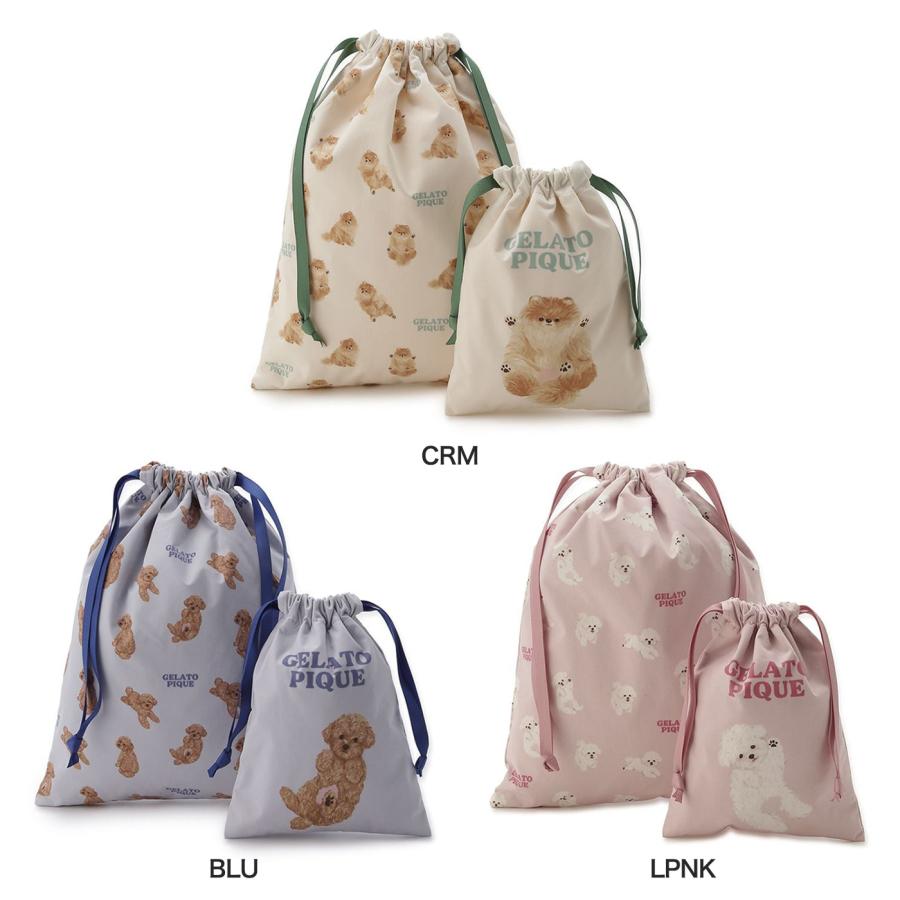 mogmog store 巾着 dogブローチ dog マグネット gelato pique（ジェラートピケ） ドッグ巾着2点セット pwgb261561