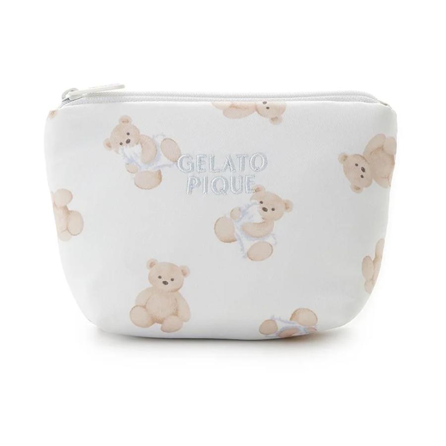 gelato pique（ジェラートピケ） WhiteDay ベア総柄ティッシュポーチ