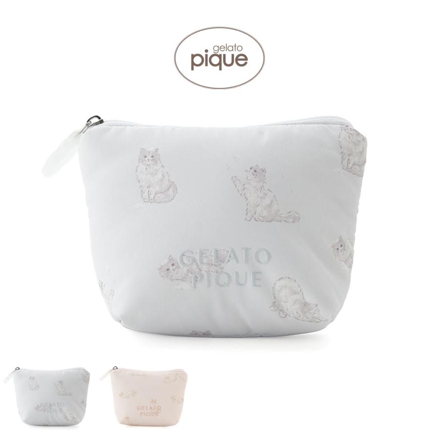 ジェラートピケ gelato pique バスタイムCAT柄ティッシュポーチ pwgb264556 ジェラピケ メイクポーチ コスメポーチ 小物入れ