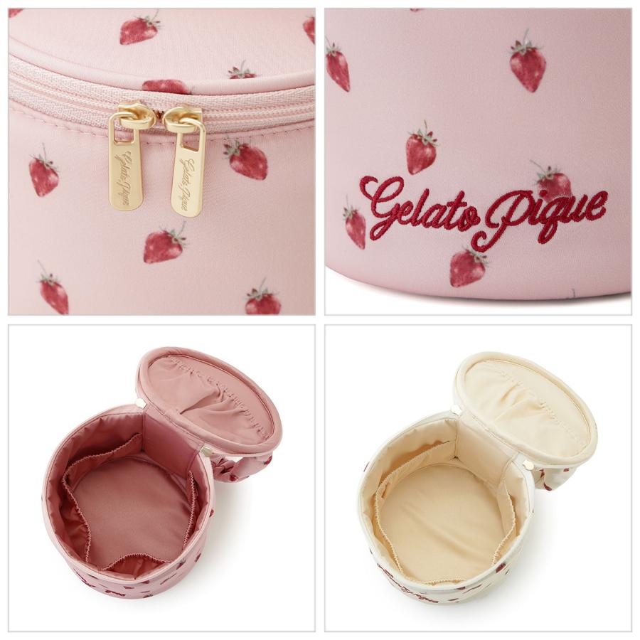 gelato pique（ジェラートピケ） ストロベリー総柄バニティポーチ