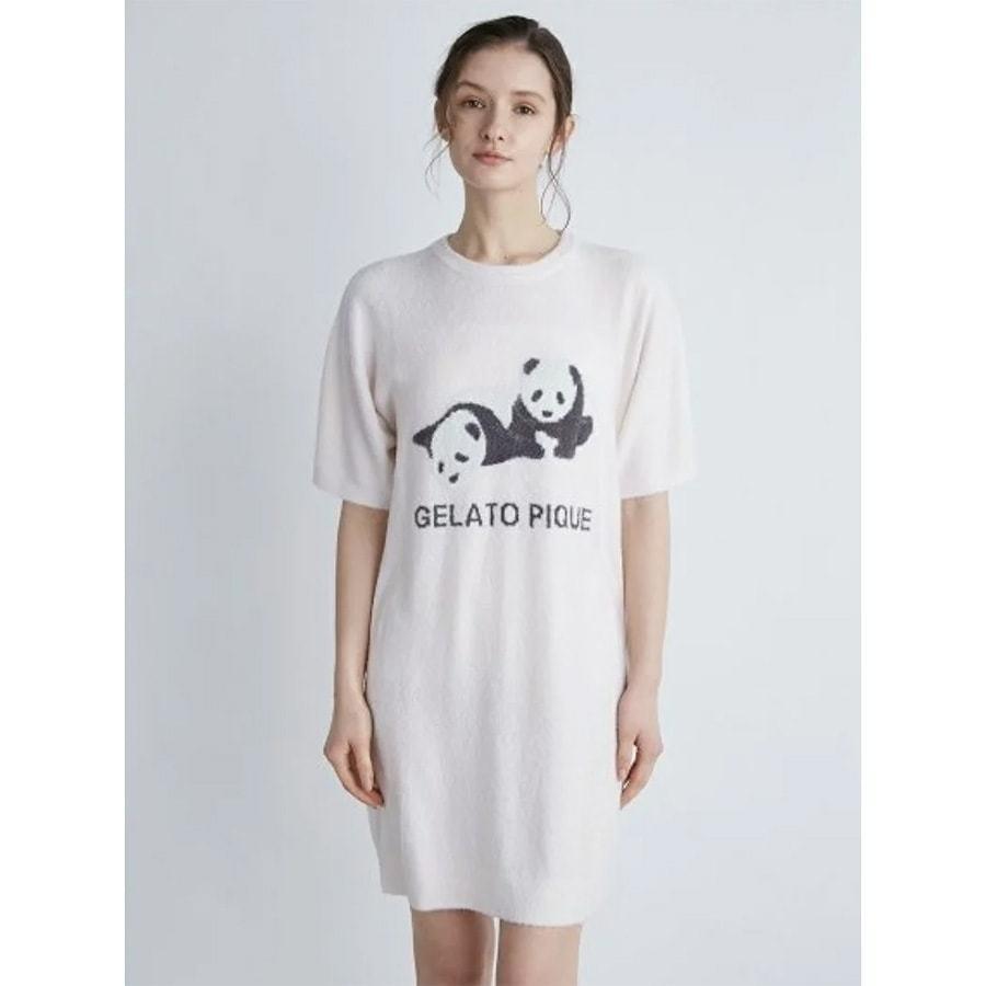 Gelato Pique ジェラートピケ ルームウェア 通販 パンダジャガードドレス Pwno2239 レディース ワンピース 22春夏 セレクトショップムー Paypayモール店 通販 Paypayモール