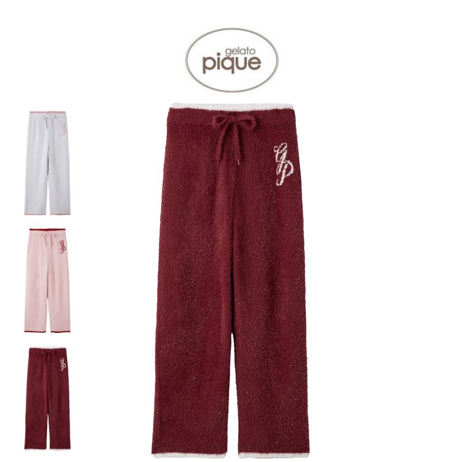 gelato pique（ジェラートピケ） ラメフェザーロングパンツ pwnp255083