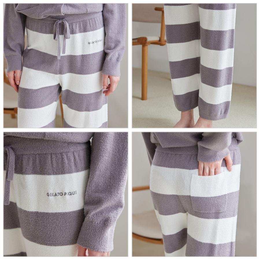gelato pique（ジェラートピケ） スムーズィー2ボーダーロングパンツ