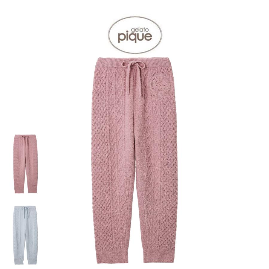 新品！ジェラートピケ ハートアランフリル ルームウェア ピンク セットアップ2点 gelato pique（ジェラートピケ）の「【sweet】ハートアランフリル