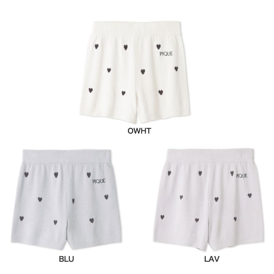 ルームウェア・パジャマ Milky pile heart short pants gelato pique（ジェラートピケ） ハートロゴジャガードショートパンツ