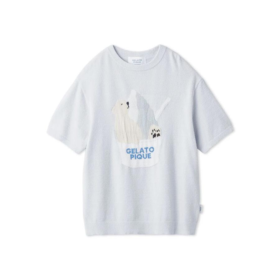 ジェラートピケ　COOL しろくまアイスジャガードプルオーバー　bear ジェラートピケ COOL しろくまアイスジャガードプルオーバー