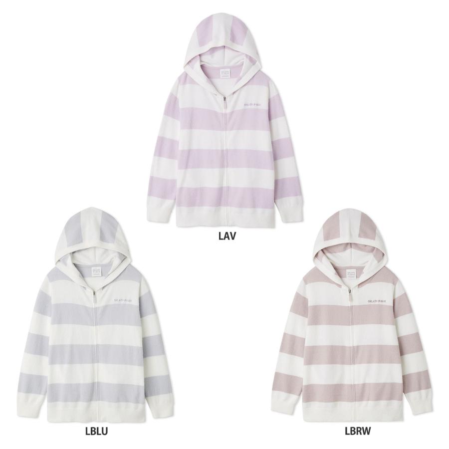 【新品・未使用】ジェラートピケ スムーズィー2ボーダー 3点セット ミント色 スムーズィー2ボーダーパーカ(パーカ)｜ルームウェア・パジャマ通販の