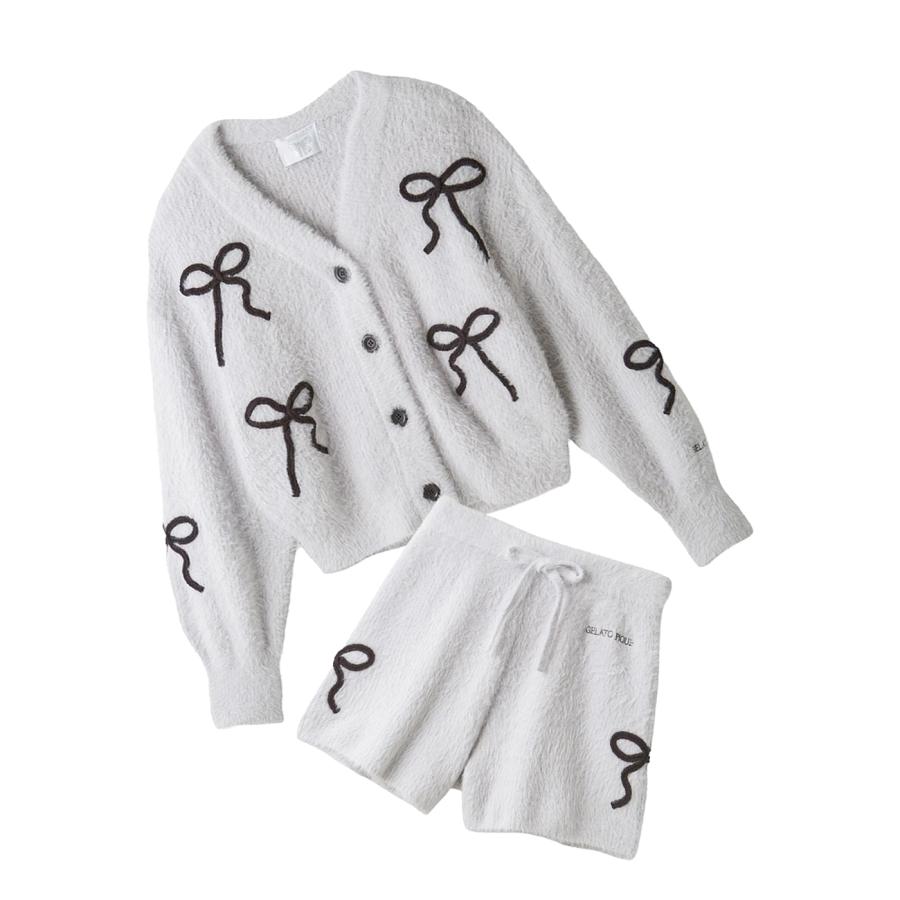 ジェラートピケ　ニットリボンプルオーバー&ショートパンツセット　新品未使用 ラッピング済み】リボンプルオーバー＆ショートパンツSET