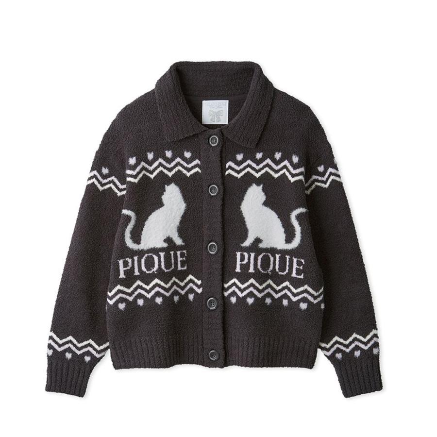 gelato pique ジェラートピケ HALLOWEEN CATジャガード衿付き