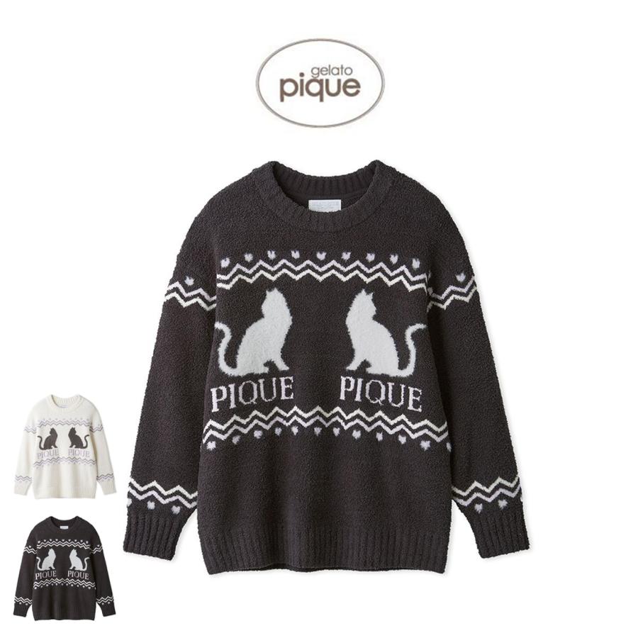 ジェラート ピケ CAT 上下セット ♡ジェラートピケ キャット柄 上下セット ラグドール オフ