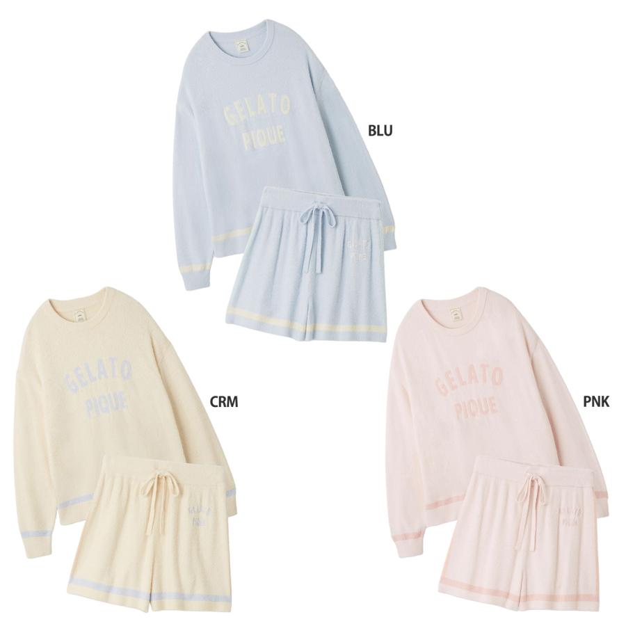 新品未使用　ジェラートピケ　ジェラピケ　長袖　上下セット　セットアップ gelato pique - スウェットロゴ上下セット♡グレーの通販 by