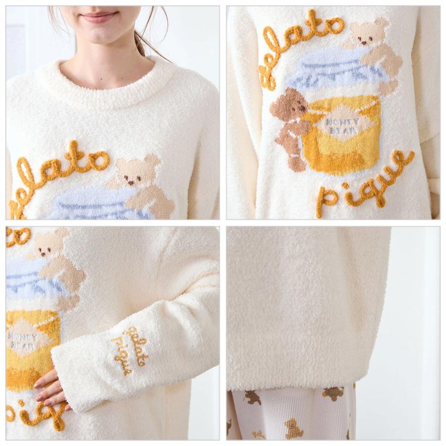 新品　ジェラートピケ　ベビモコ　はちみつベア　プルオーバー　ルームウェア 新品 ジェラートピケ ベビモコ はちみつベア プルオーバー