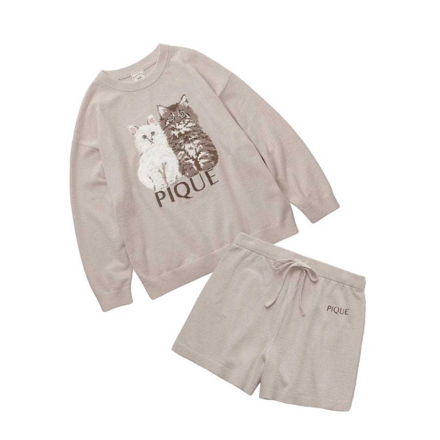 gelato pique ジェラートピケ ツインキャットジャガードプル