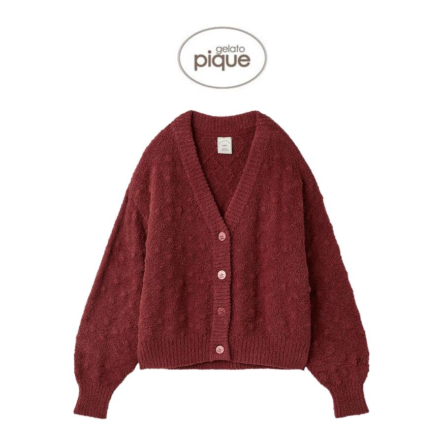 gelato pique（ジェラートピケ） 柄編みカーディガン pwnt255121