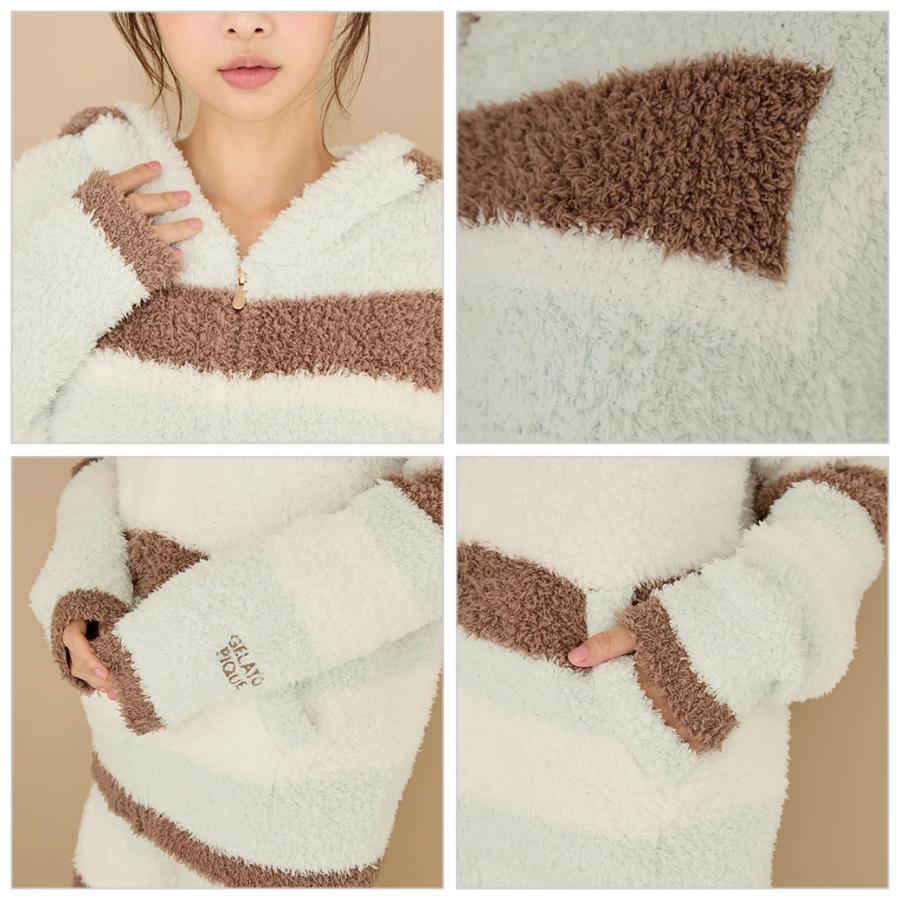 gelato pique（ジェラートピケ） ジェラートランダムボーダーパーカー