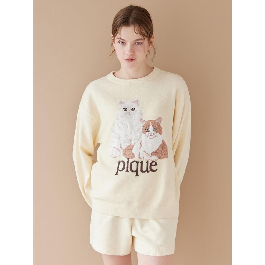 gelato pique（ジェラートピケ） エアリーモコキャットジャガードプル
