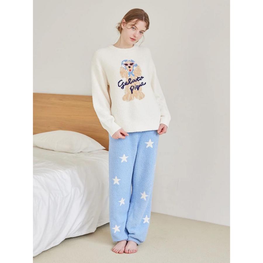 gelato pique（ジェラートピケ） スカーフDOG ジャガードプルオーバー