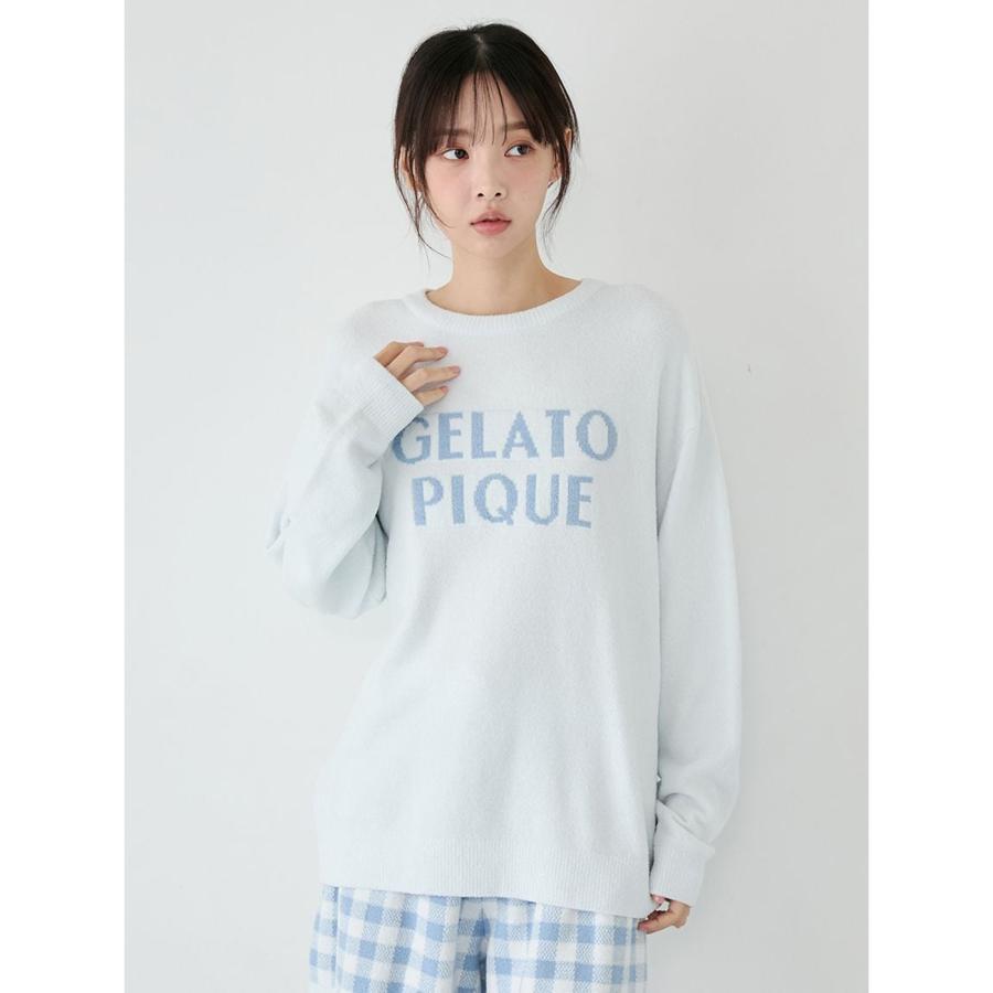 gelato pique ジェラートピケ　パウダー　ロゴ　ショート　プルオーバー ジェラートピケ gelato pique スフレBUTTER ジャガードプルオーバー