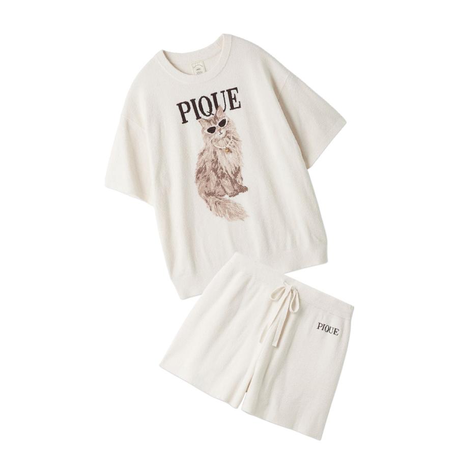 gelato pique（ジェラートピケ） ファッションCATS&DOGSジャガードプル