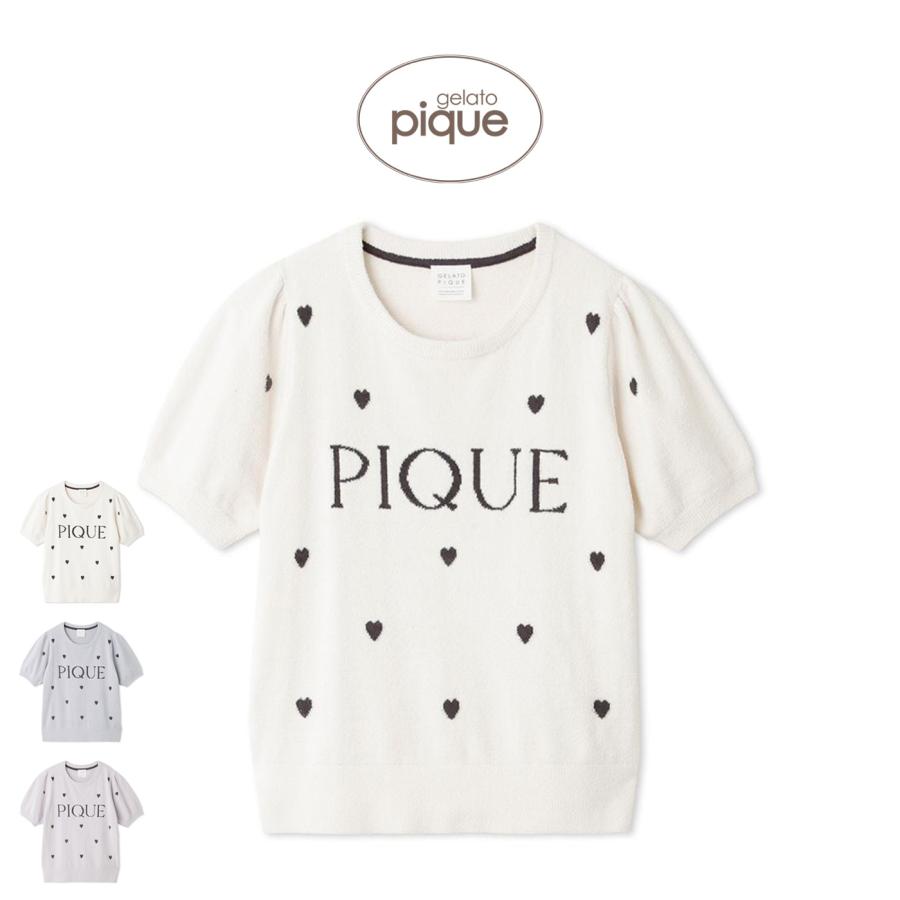 gelato pique（ジェラートピケ） ハートロゴジャガードプルオーバー
