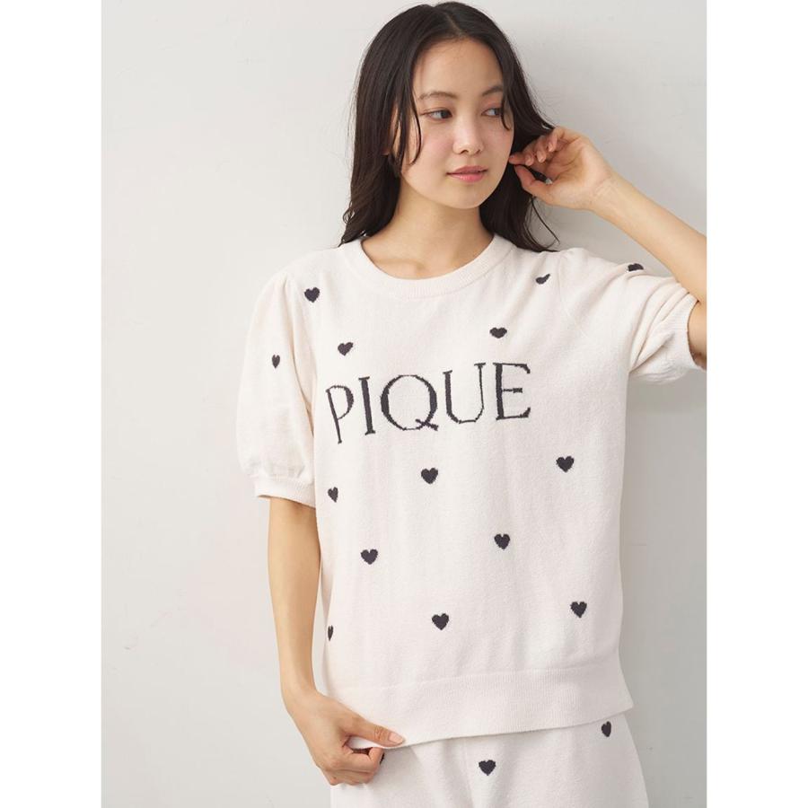 gelato pique（ジェラートピケ） ハートロゴジャガードプルオーバー