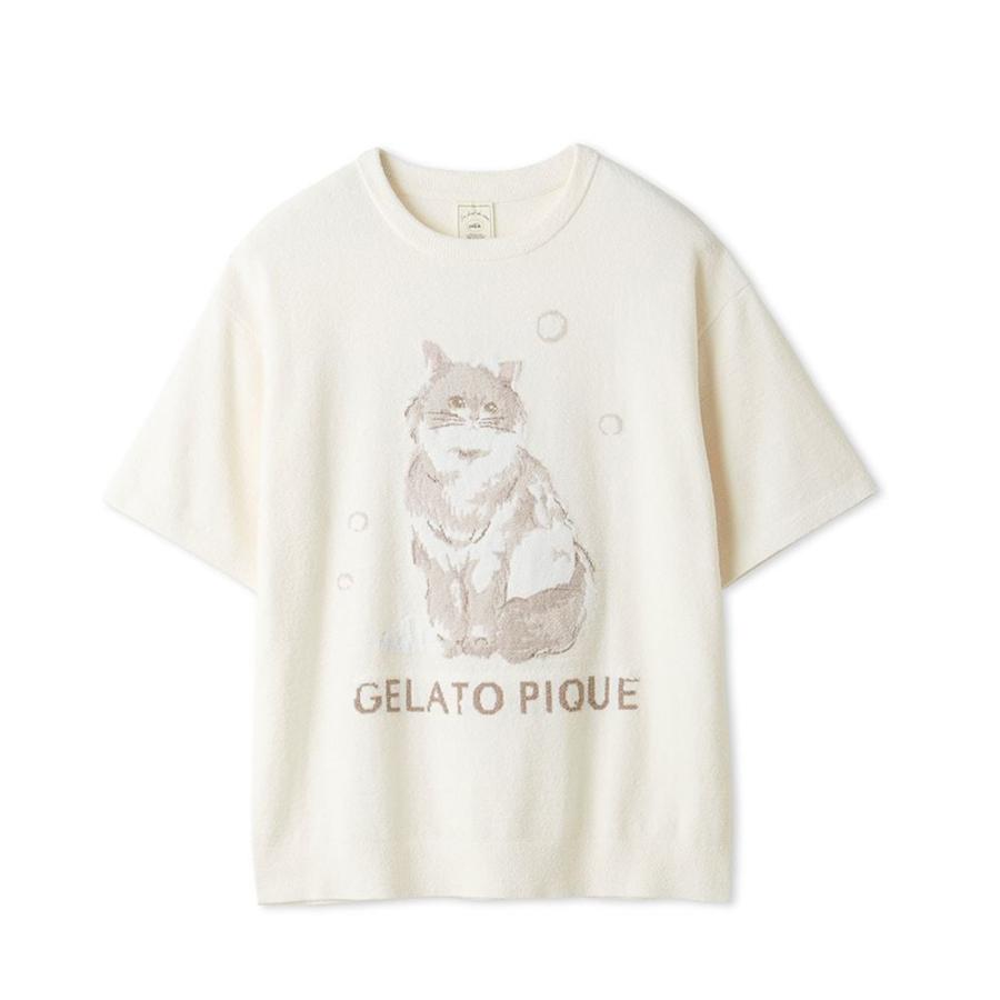 gelato pique（ジェラートピケ） バスタイムCATジャガードプルオーバー