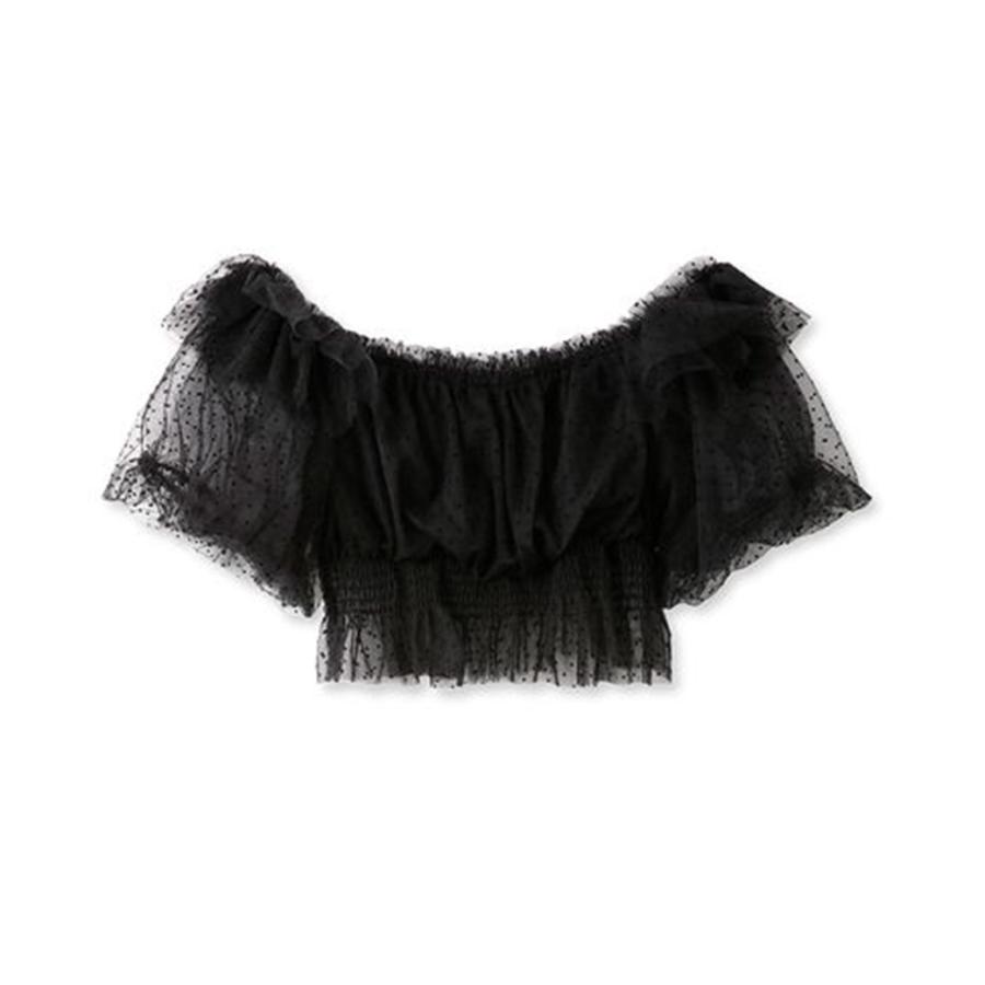 FURFUR ファーファー / 新品タグ付き オフショルトップス FURFUR SALE50%OFF ファーファー ドットチュールパフスリーブ