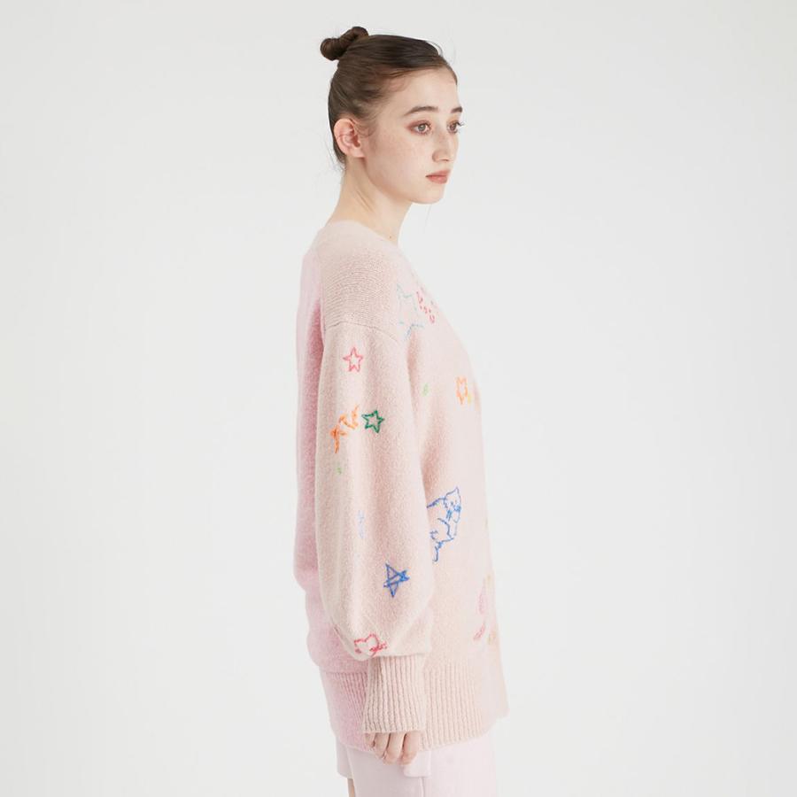 FURFUR 刺繍入りタトゥーカーディガン白 FURFUR（ファーファー） SALE50%OFF FURFUR TAPPEIコラボ タトゥー