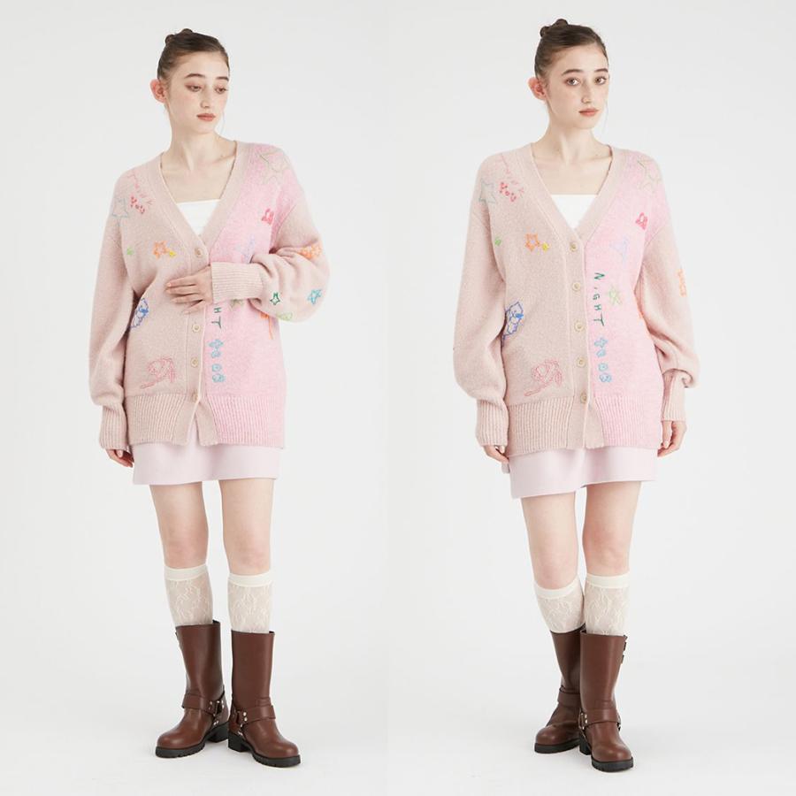 FURFUR 刺繍入りタトゥーカーディガン白 FURFUR（ファーファー） SALE50%OFF FURFUR TAPPEIコラボ タトゥー