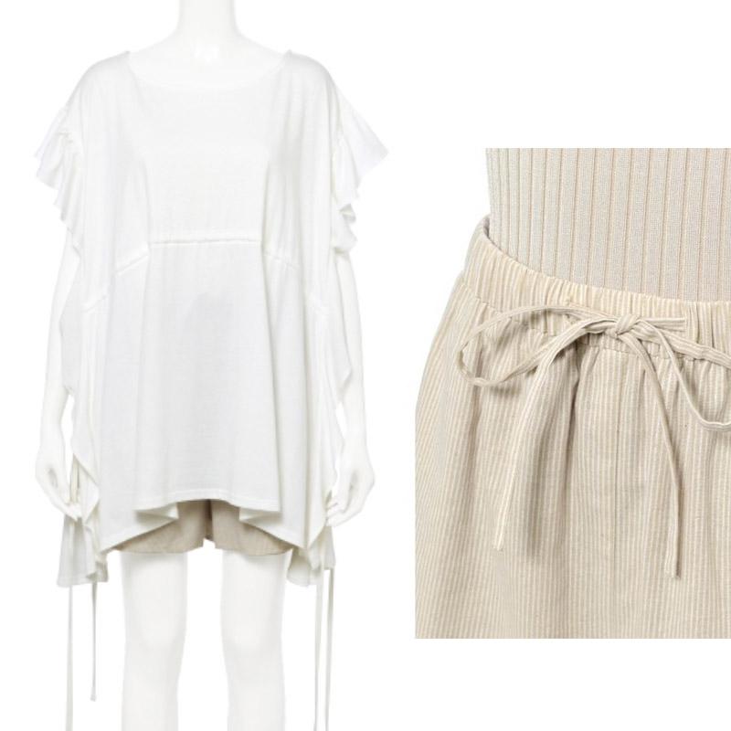 Snidel スナイデル 通販 チュニック ショートパンツsetup Swco4168 レディース 秋 フリルブラウス セットアップ Swco4168 セレクトショップムー 通販 Yahoo ショッピング