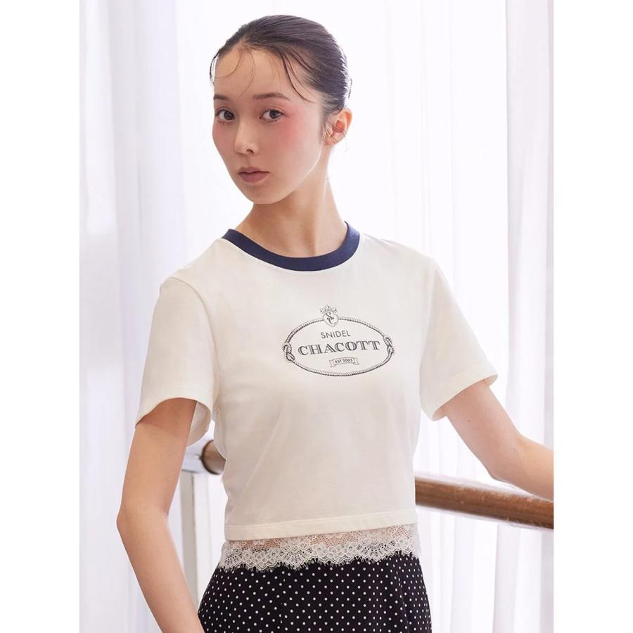 SNIDEL（スナイデル） Chacott コラボレーストリムTシャツ swct261108