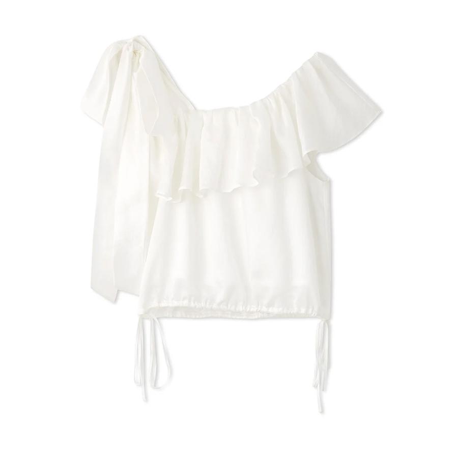 SNIDEL SALE40%OFF ワンショルリボンブラウス swfb244146 SNIDEL SALE40%OFF ワンショルリボンブラウス swfb244146