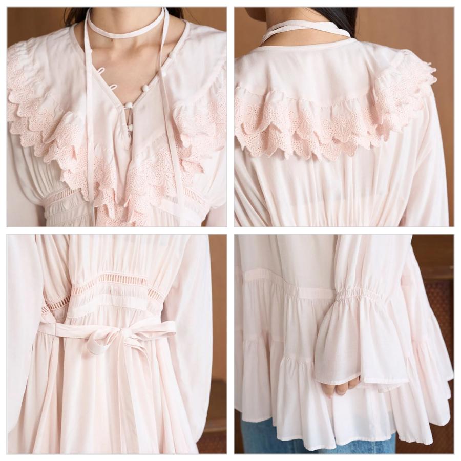 スナイデル SNIDEL コットンライクラッフルカラーチュニック 最新