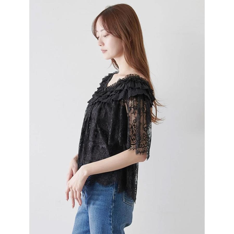 SALE20%OFF スナイデル SNIDEL レースブラウス swfb252033 レディース トップス オフショル フリル デート セレクトショップムー SNIDEL（スナイデル） SALE20%OFF スナイデルレースブラウス