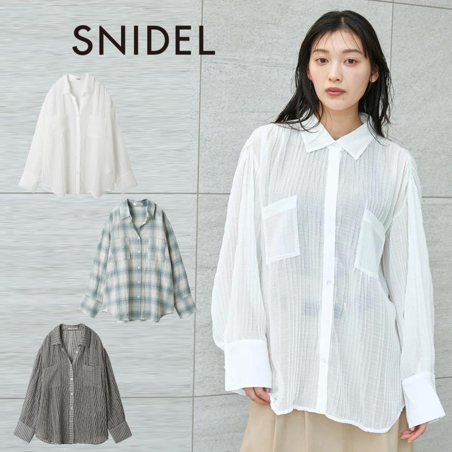 スナイデル　シアープリーツシャツ　LBLU スナイデル SNIDEL シアープリーツシャツ （LBLU