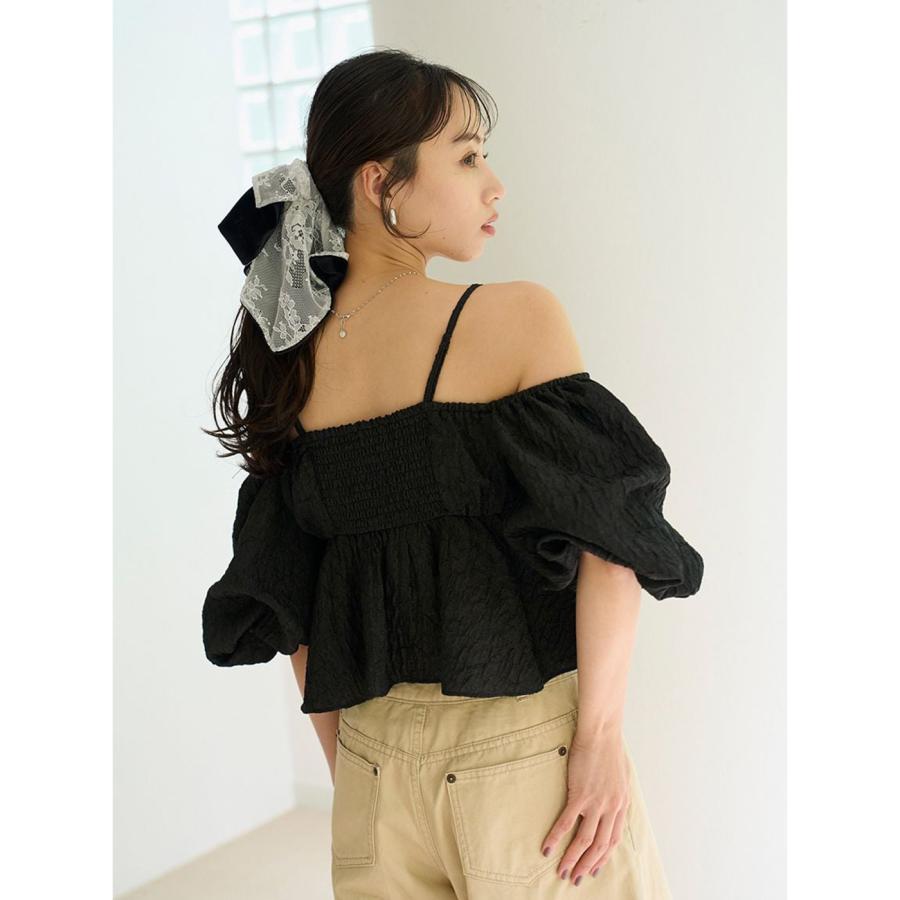 SNIDEL（スナイデル） SALE50%OFF オフショルフリルブラウス