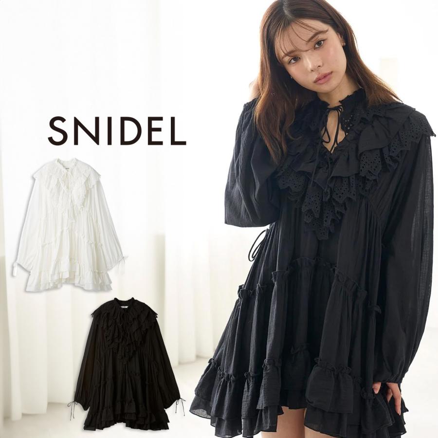 美品】 スナイデル ティアードチュニック 2024SS 黒 サイズ1 M 美品