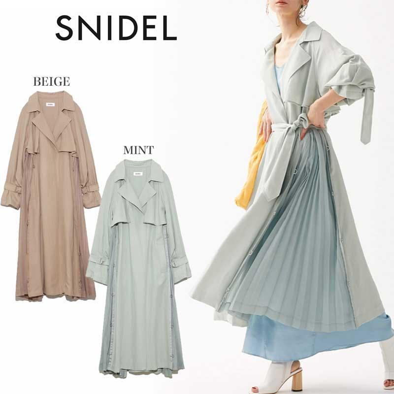 Snidel スナイデル アウター 通販 サイドプリーツトレンチコート