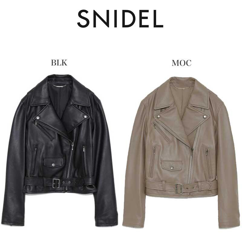 Snidel スナイデル 21春 通販 エコレザーライダースジャケット Swfj レディース アウター ライダース Swfj セレクトショップムー 通販 Yahoo ショッピング