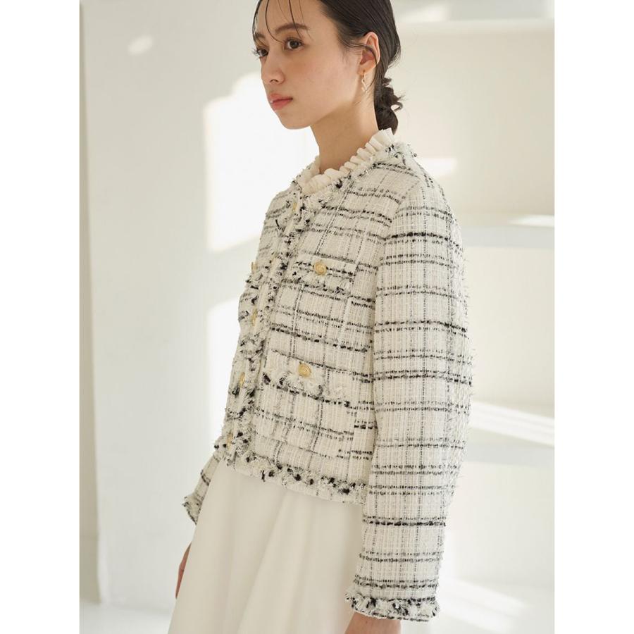 SNIDEL（スナイデル） SALE30%OFF デタッチャブルフリルカラーツイード