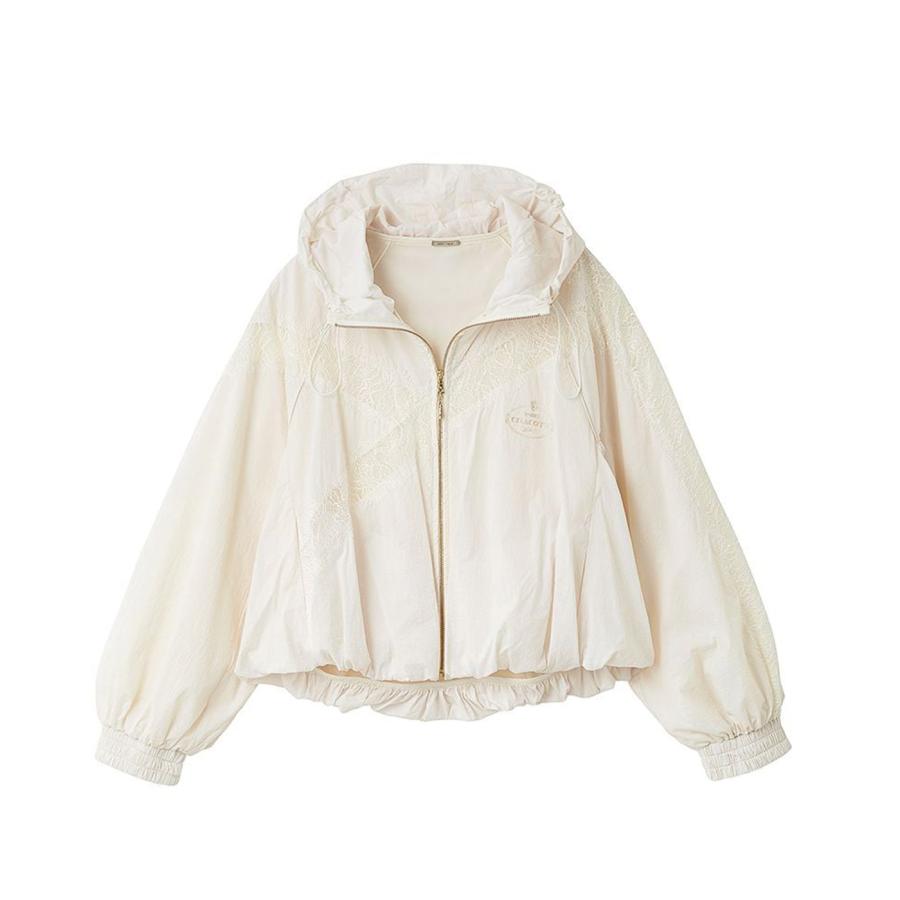 新作新品タグ付き　スナイデル♡Chacottコラボナイロンレースブルゾン Chacott】コラボナイロンレースブルゾン(ブルゾン)｜アウター｜SNIDEL