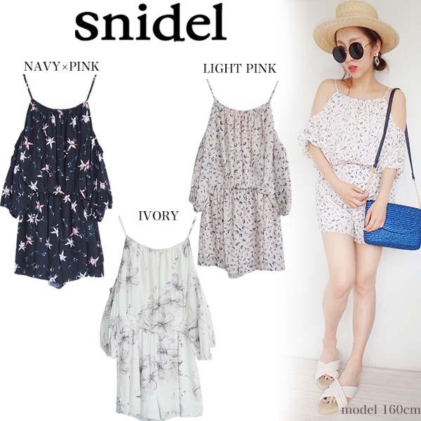 SALE60%OFF snidel スナイデル プリントアメスリロンパース swfo162024 
