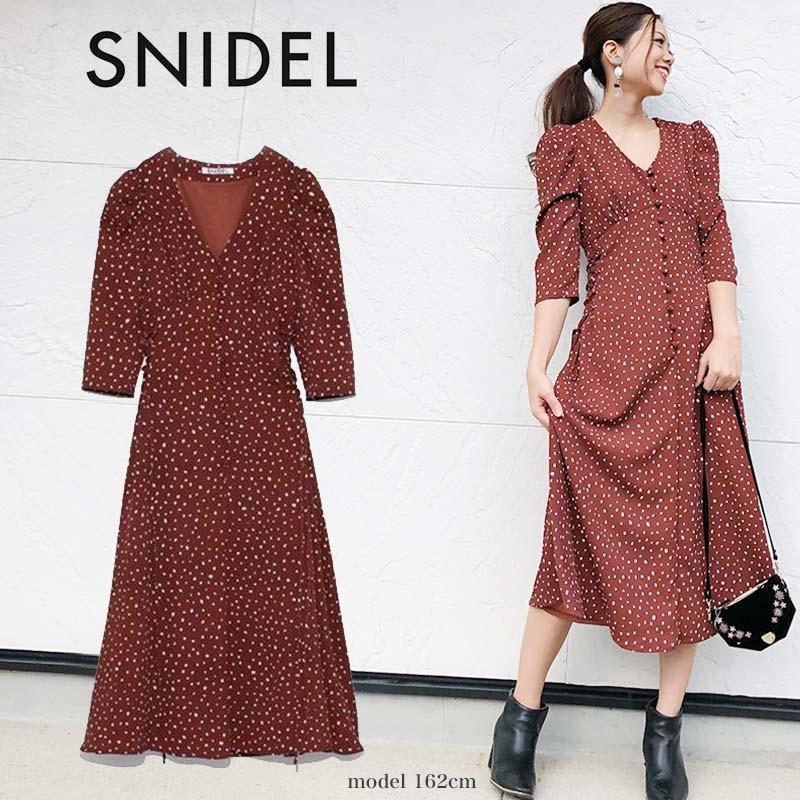 Snidel スナイデル ワンピース 通販 フロントボタンプリントワンピース Swfo Swfo セレクトショップムー 通販 Yahoo ショッピング
