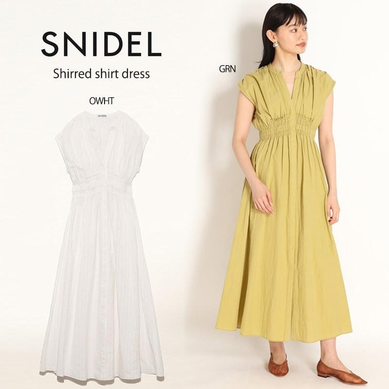 Snidel スナイデル 通販 シャーリングシャツワンピース Swfo30 春夏 ドレス Swfo30 セレクトショップムー ヤフー店 通販 Yahoo ショッピング
