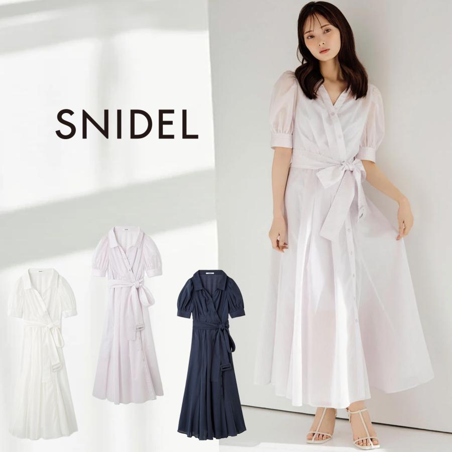 SNIDEL SALE10%OFF スナイデル カシュクールシャツワンピース
