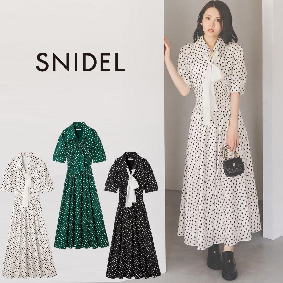 SNIDEL（スナイデル） SALE50%OFF ドットボウタイシャツワンピース