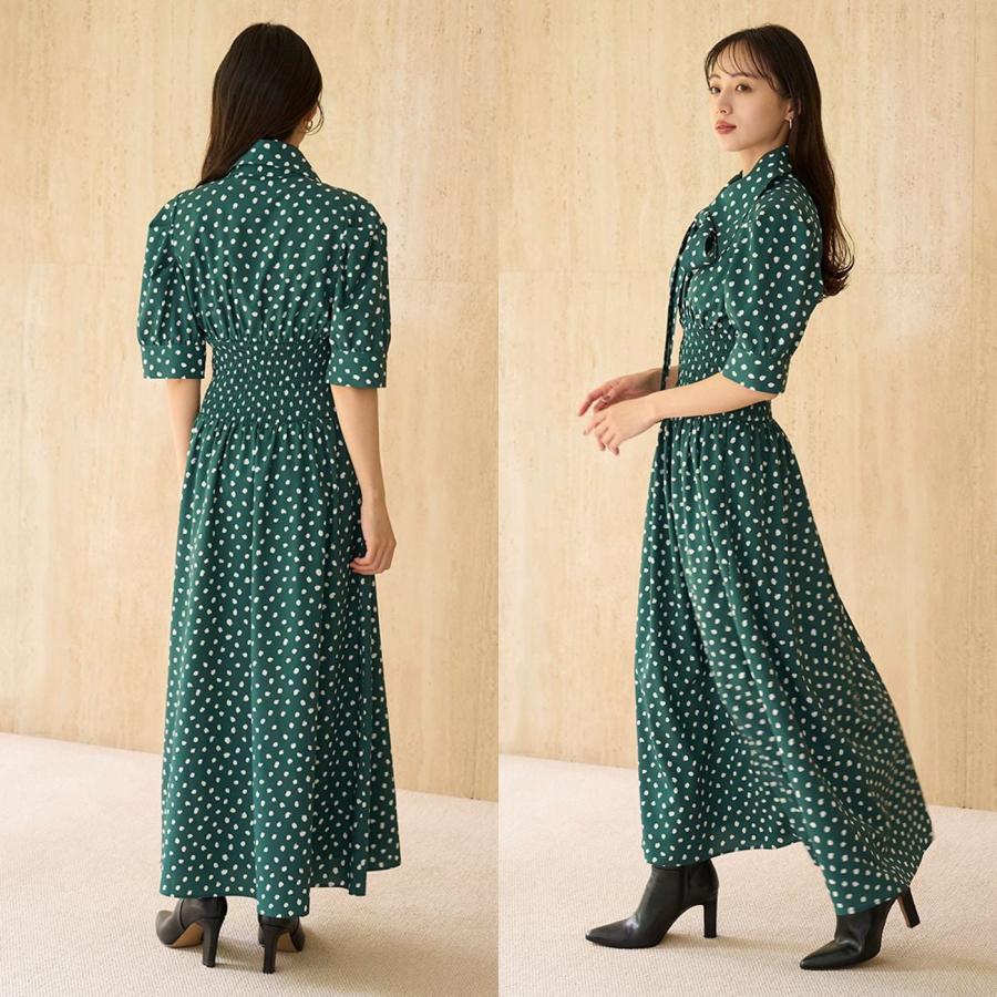 【美品】スナイデル　ワンピース　ドット SNIDEL（スナイデル） SALE50%OFF ドットボウタイシャツワンピース