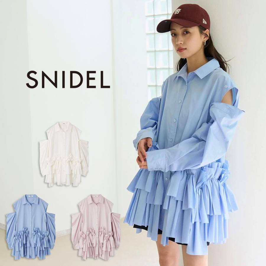 SNIDEL リボンシャツブラウス SNIDEL - スナイデル リボンシャツブラウスの通販 by risa's shop