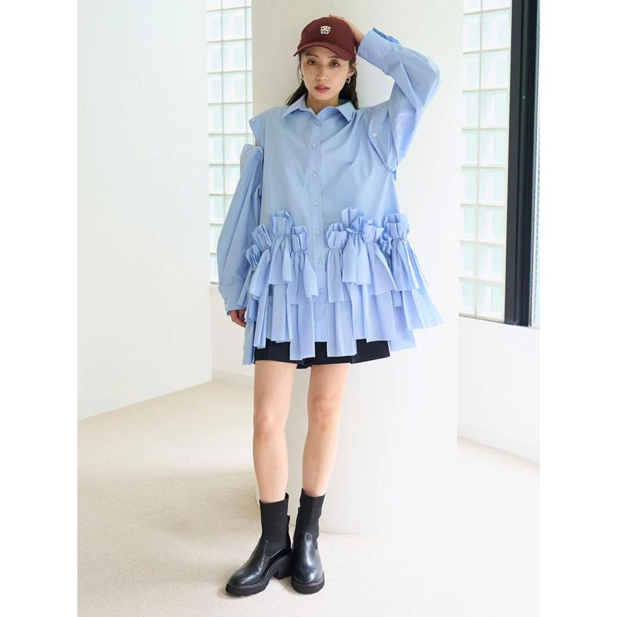 SNIDEL（スナイデル） リボンシャツ swfo254208 レディース ミニ
