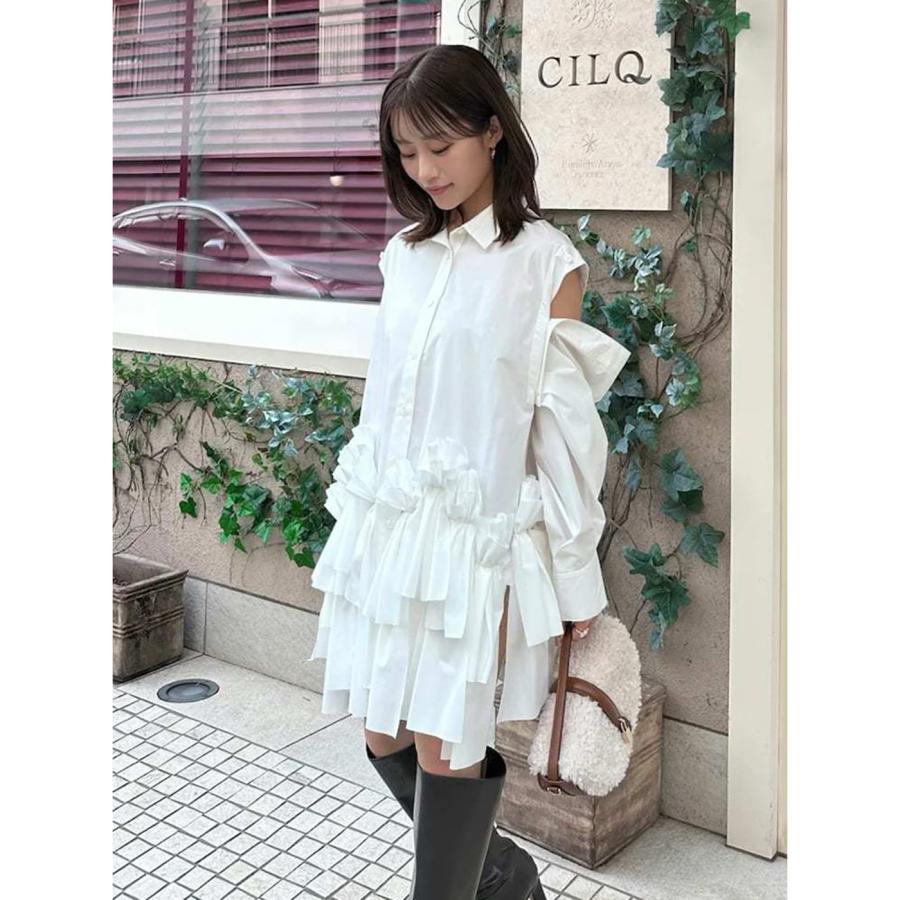 SNIDEL（スナイデル） リボンシャツ swfo254208 レディース ミニ